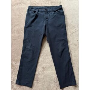 Lululemon Mens ABC Pants Relaxed Fit Navy Blue Commuter Casual‎ Size 34